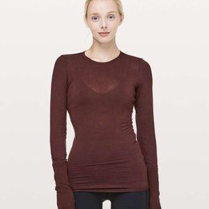 Lululemon Principal Dancer Long Sleeve, Maroon 4